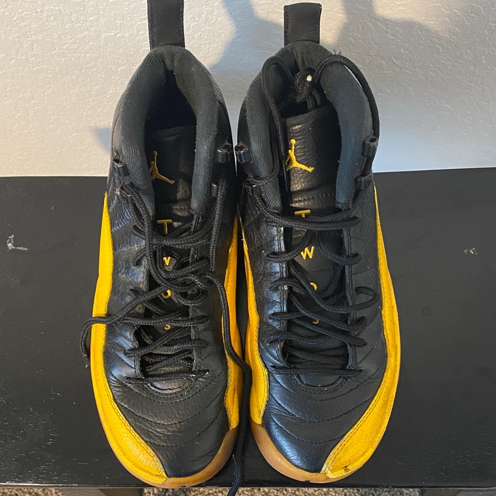 Jordan Black and Yellow Sneakers